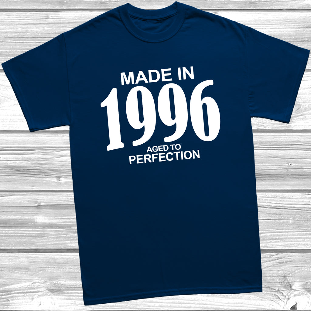 Vintage 1996 birthday t shirt aged to perfection