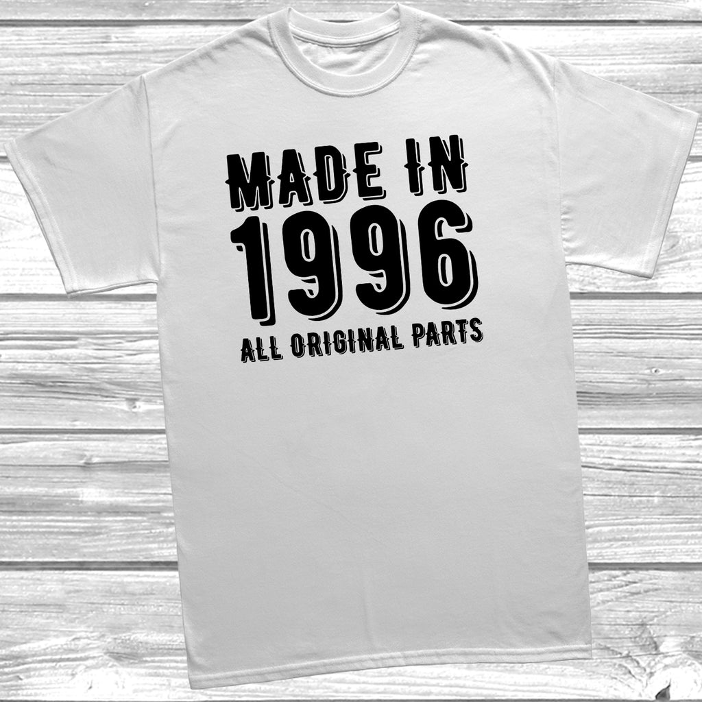 Birthday party shirt made in 1996 original parts funny tee