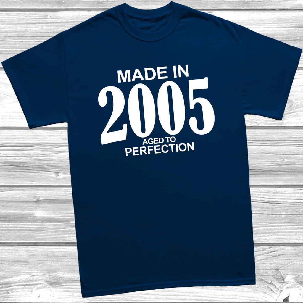Vintage 2005 birthday t shirt aged to perfection