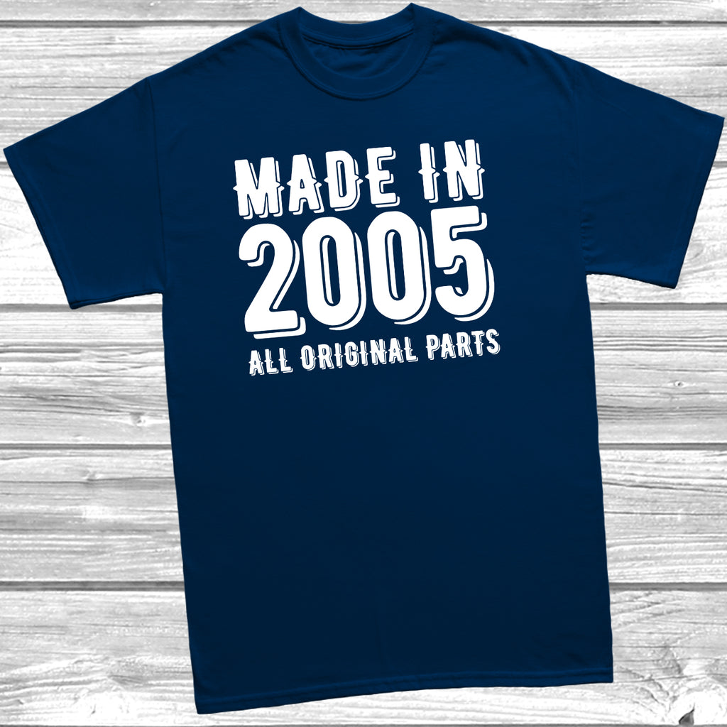 Funny made in 2005 birthday shirt turning 21 milestone tee