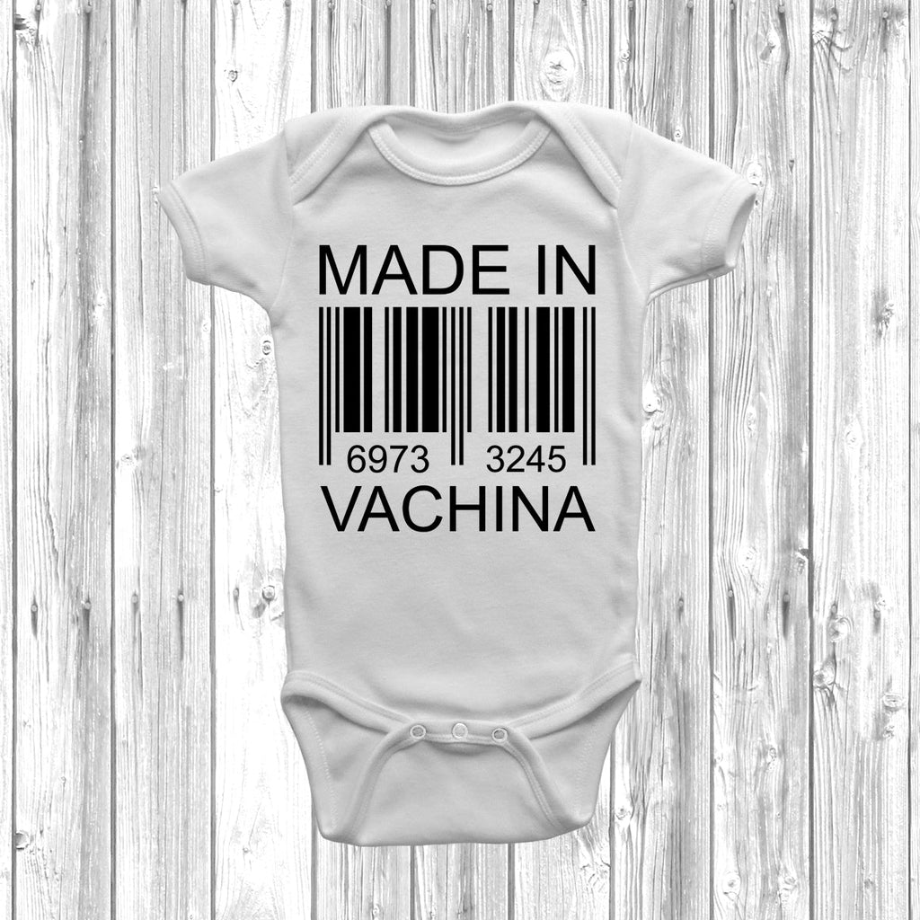 Get trendy with Made In Vachina Baby Grow - Baby Grow available at DizzyKitten. Grab yours for £7.95 today!