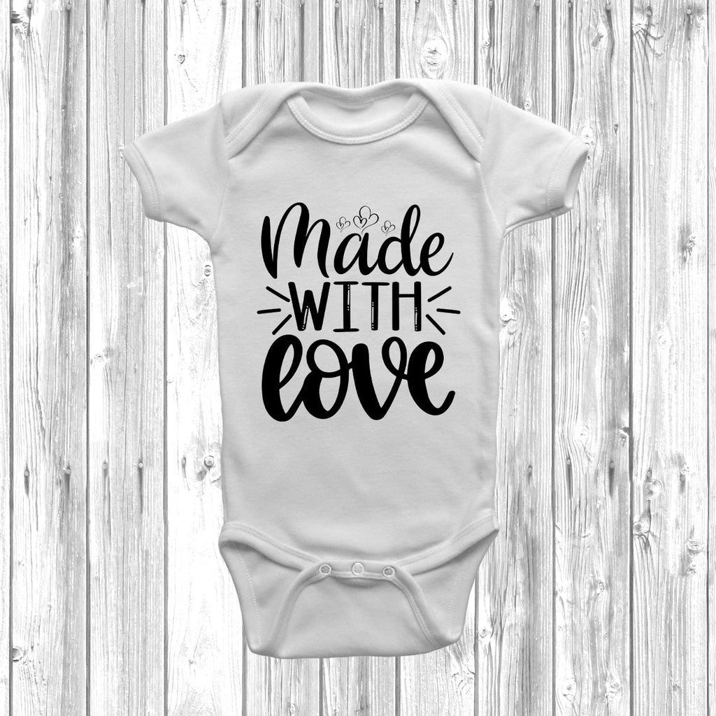 Get trendy with Made With Love Baby Grow - Baby Grow available at DizzyKitten. Grab yours for £9.49 today!