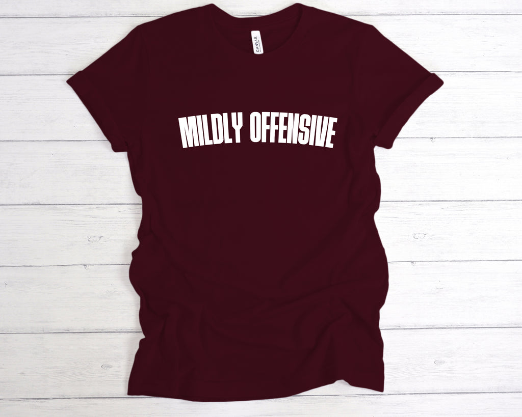 Get trendy with Mildly Offensive T-Shirt - T-Shirt available at DizzyKitten. Grab yours for £12.99 today!