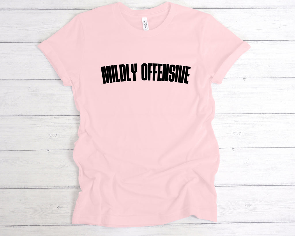 Get trendy with Mildly Offensive T-Shirt - T-Shirt available at DizzyKitten. Grab yours for £12.99 today!