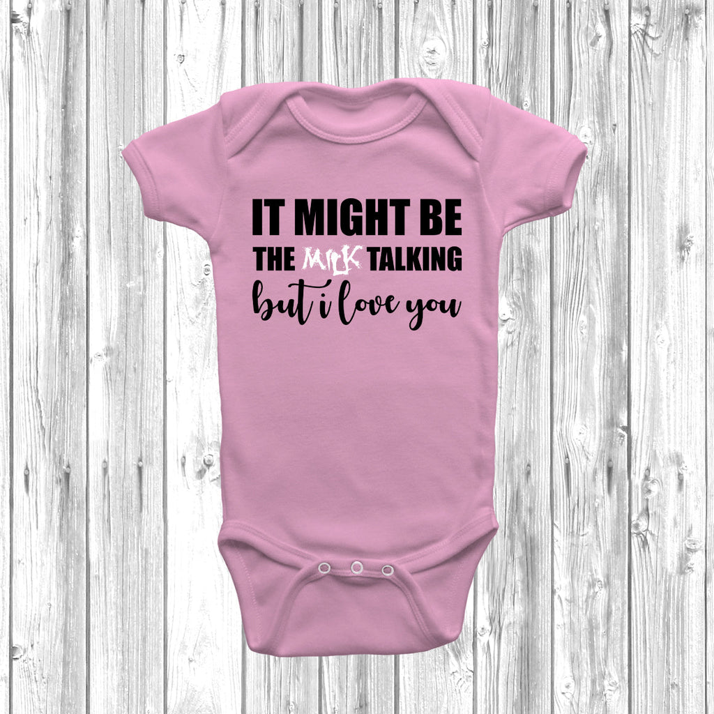 Get trendy with Milk Talking But I Love You Baby Grow - Baby Grow available at DizzyKitten. Grab yours for £9.49 today!