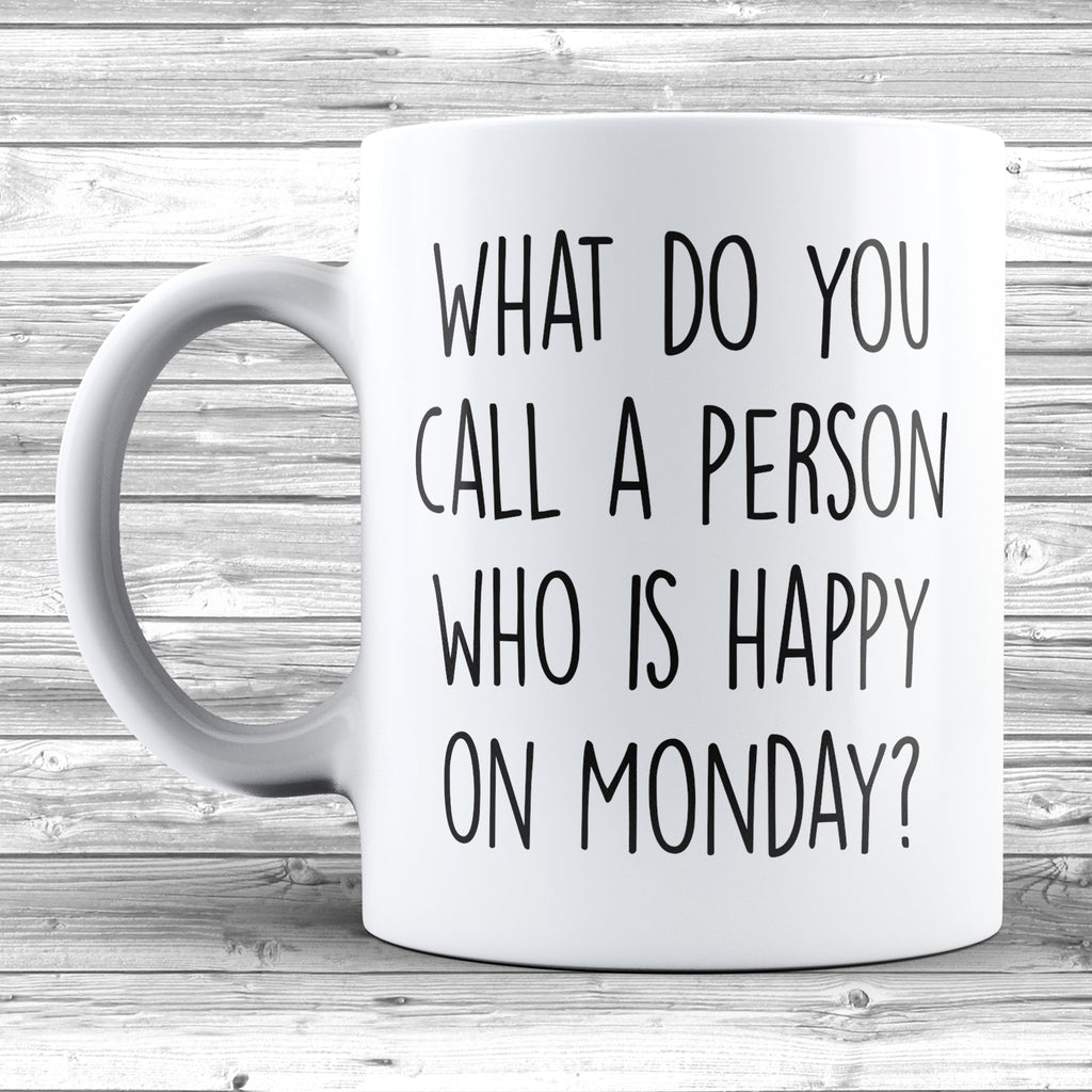 Get trendy with Happy On Monday? Retired 2024 11oz / 15oz Mug - Mug available at DizzyKitten. Grab yours for £3.99 today!