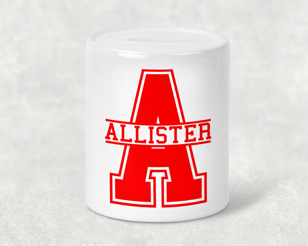 Custom piggy bank ceramic coin box gift idea