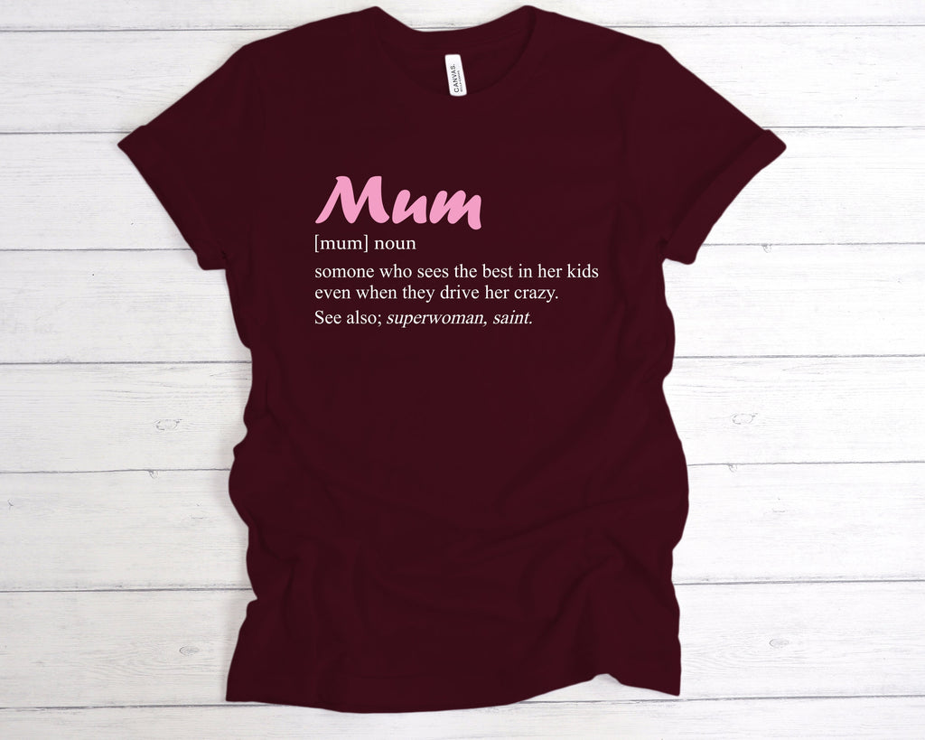 Get trendy with Mum Definition T-Shirt - T-Shirt available at DizzyKitten. Grab yours for £12.99 today!