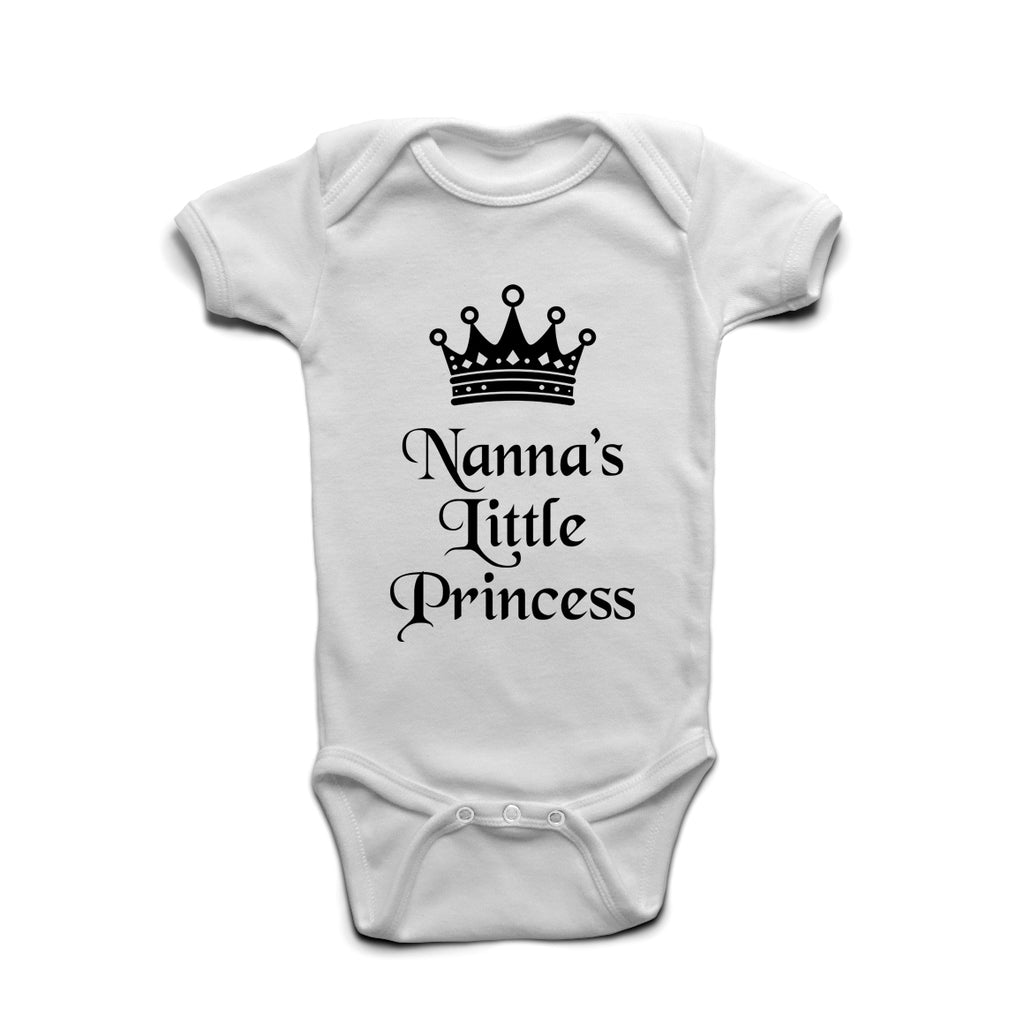 Nanna’s Little Princess white cotton baby grow – perfect newborn gift from Nanna.