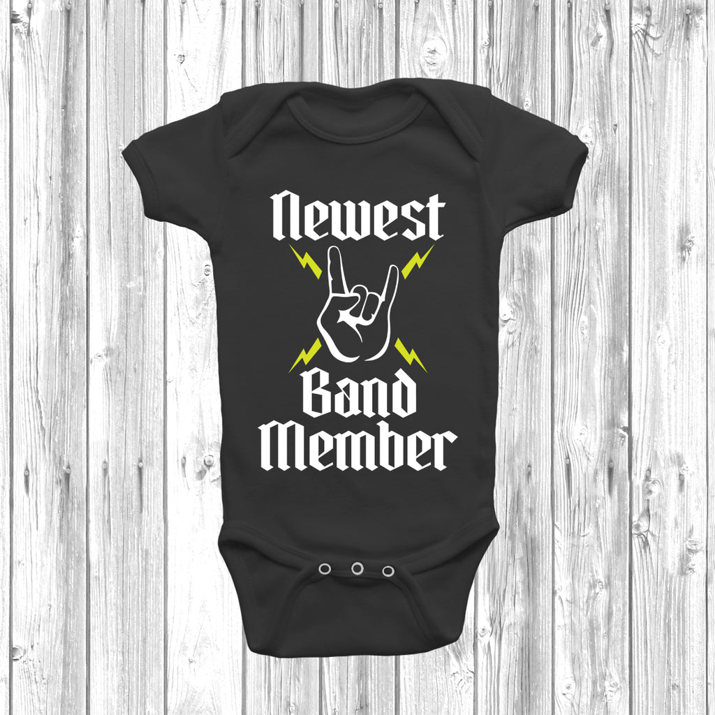 Get trendy with Newest Band Member Baby Grow - Baby Grow available at DizzyKitten. Grab yours for £8.99 today!