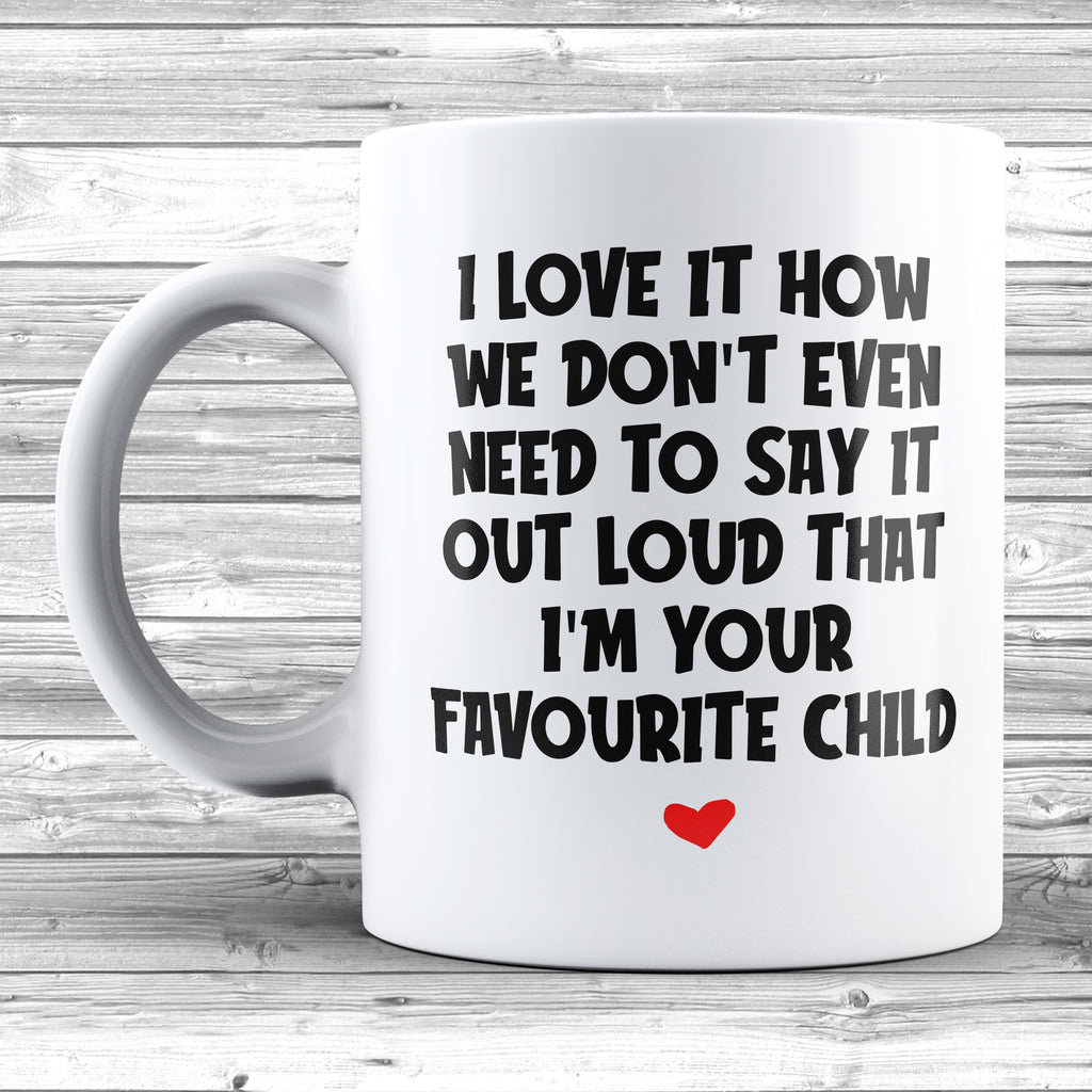 favourite child mug funny gift for mum dad design