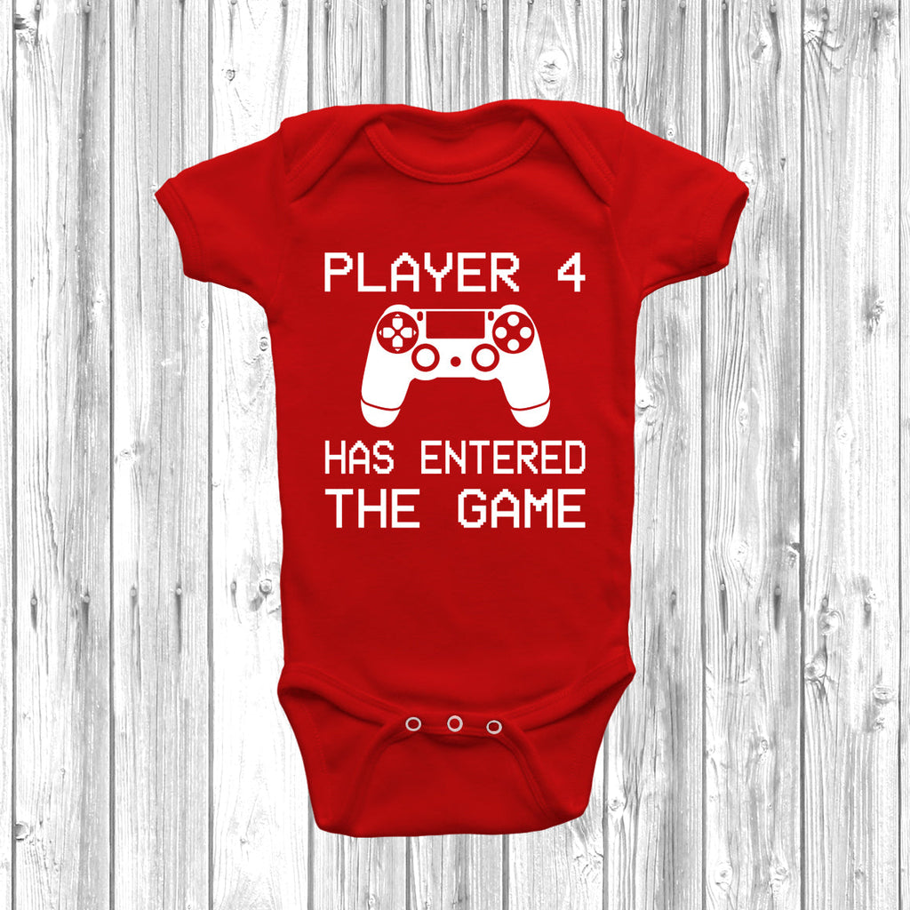 Get trendy with PS Player 4 Has Entered The Game Baby Grow - Baby Grow available at DizzyKitten. Grab yours for £7.99 today!