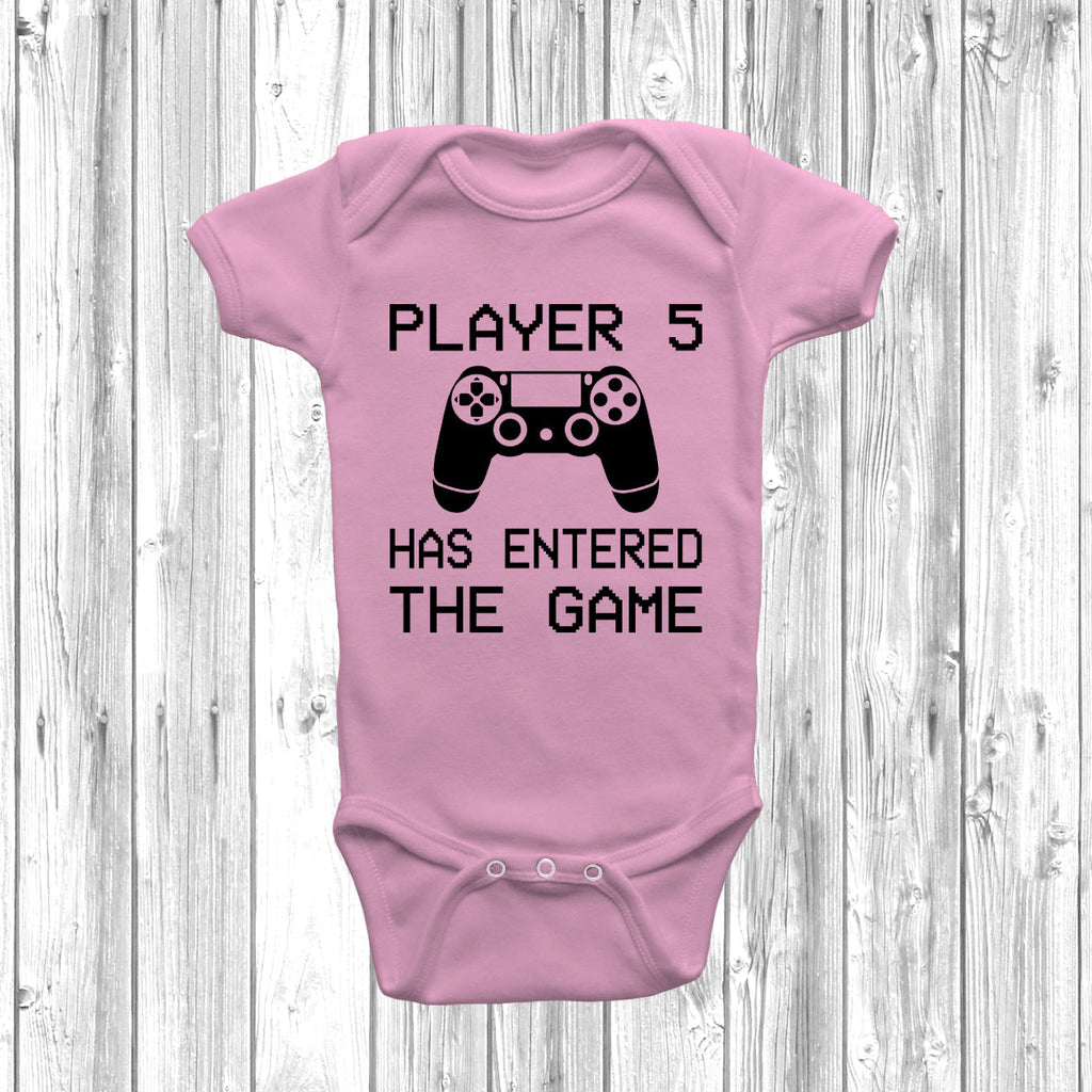 Get trendy with PS Player 5 Has Entered The Game Baby Grow - Baby Grow available at DizzyKitten. Grab yours for £7.99 today!