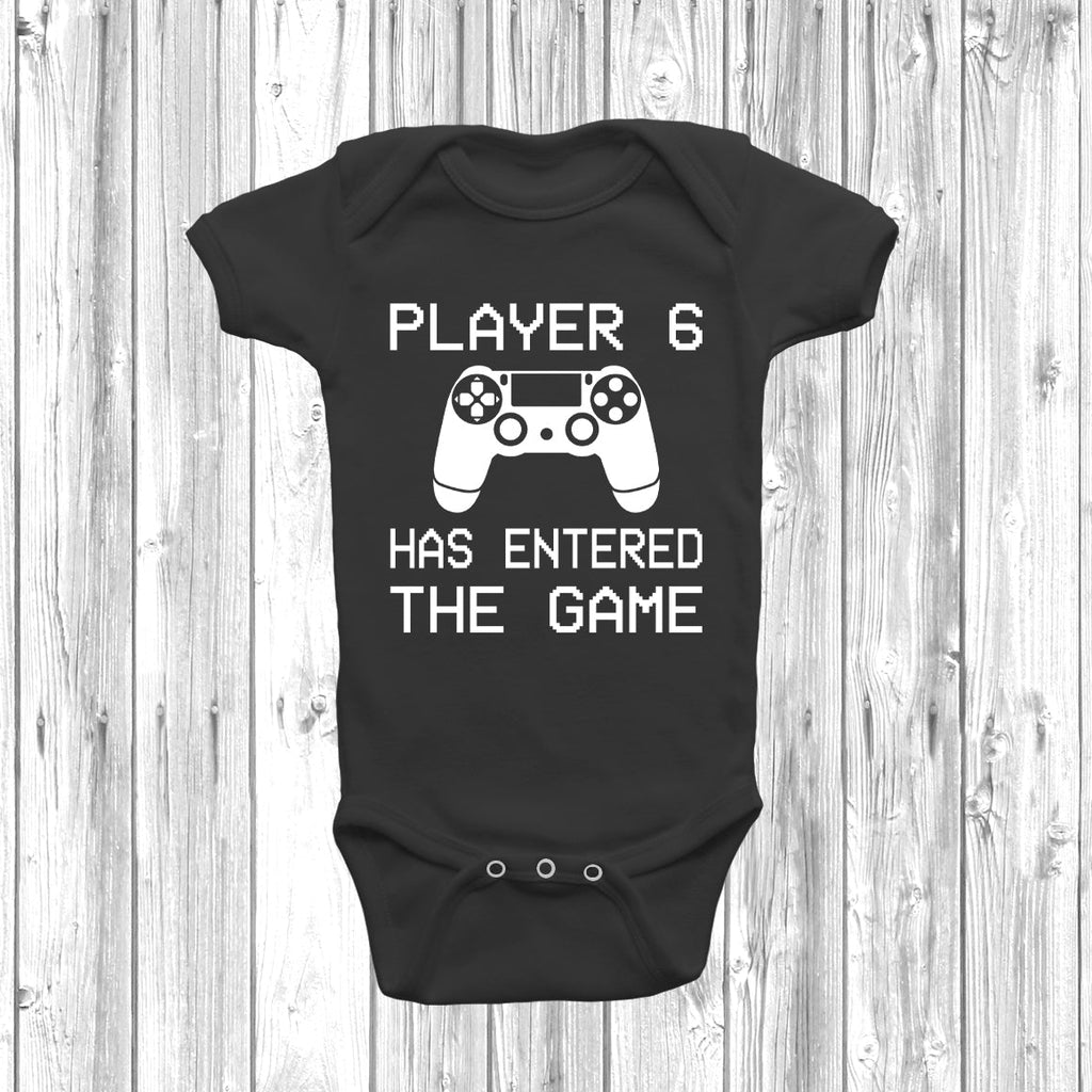 Get trendy with PS Player 6 Has Entered The Game Baby Grow - Baby Grow available at DizzyKitten. Grab yours for £7.99 today!