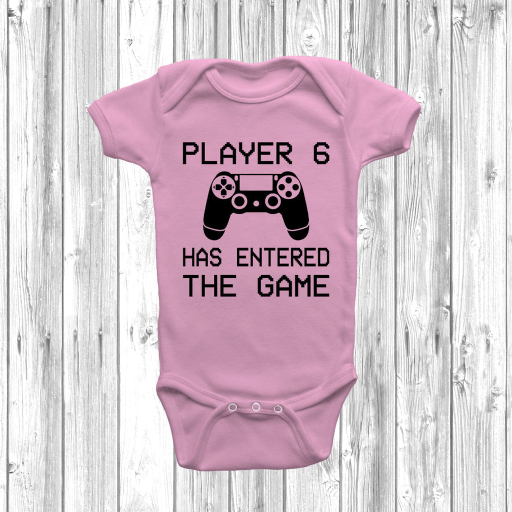 Get trendy with PS Player 6 Has Entered The Game Baby Grow - Baby Grow available at DizzyKitten. Grab yours for £7.99 today!