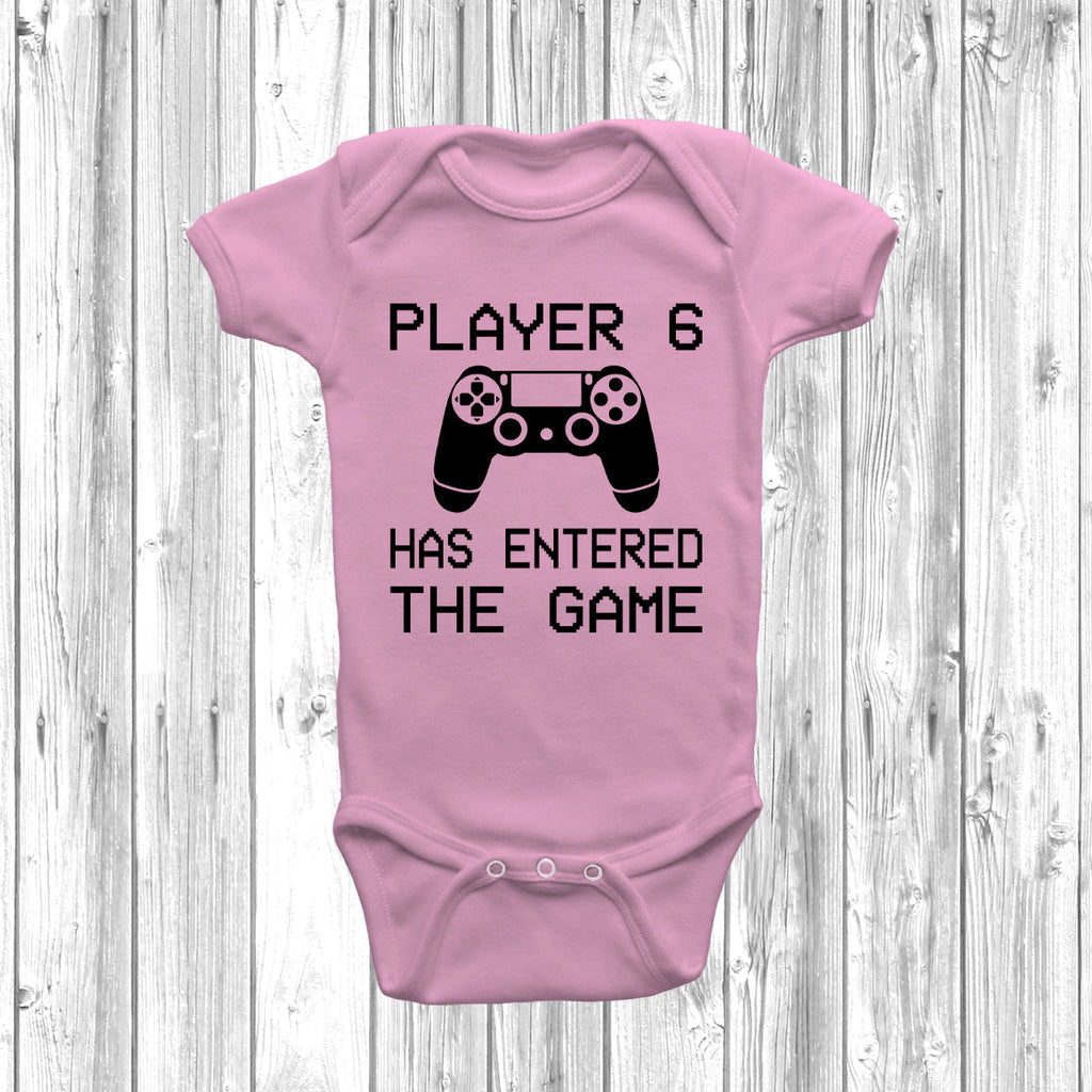 Get trendy with PS Player 6 Has Entered The Game Baby Grow - Baby Grow available at DizzyKitten. Grab yours for £8.49 today!