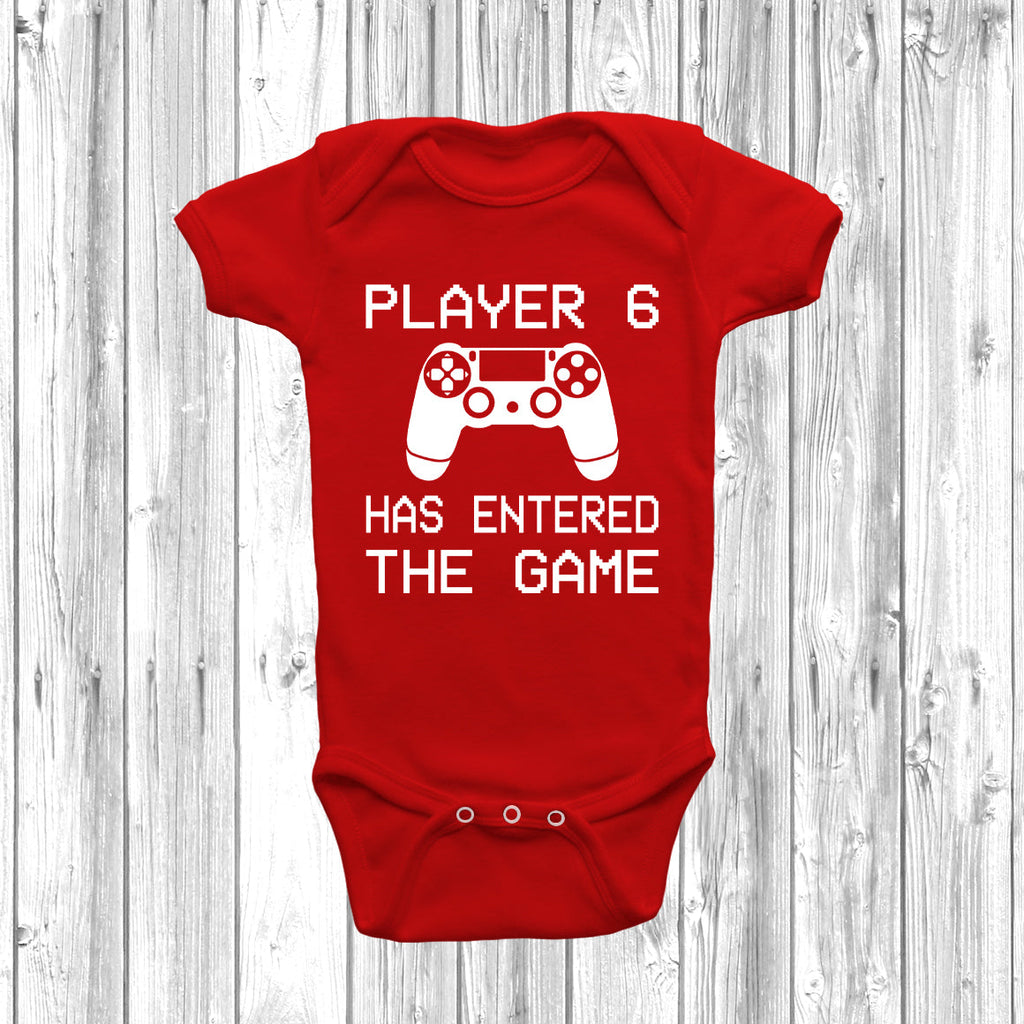 Get trendy with PS Player 6 Has Entered The Game Baby Grow - Baby Grow available at DizzyKitten. Grab yours for £8.49 today!