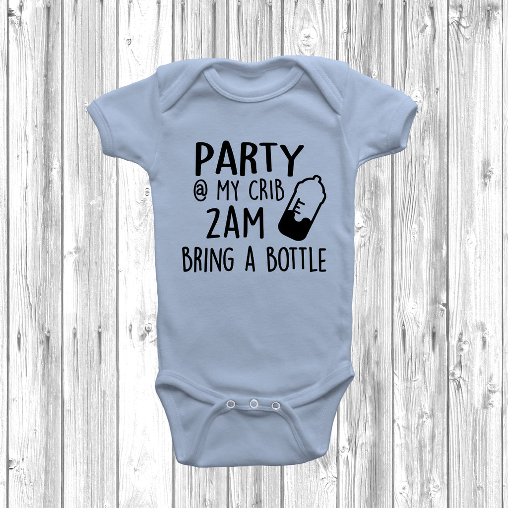 funny baby vest late night feeding joke