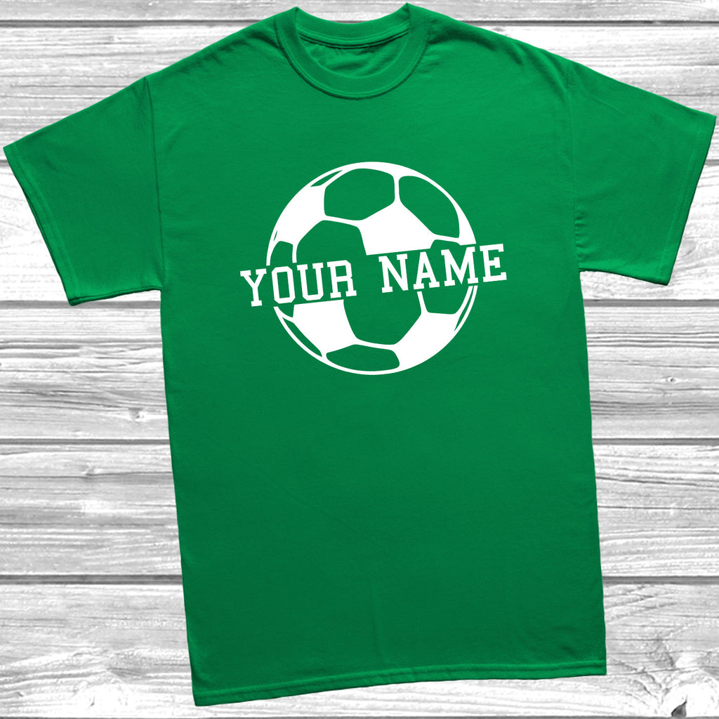 Get trendy with Personalised Kids Football T-Shirt - T-Shirt available at DizzyKitten. Grab yours for £9.95 today!