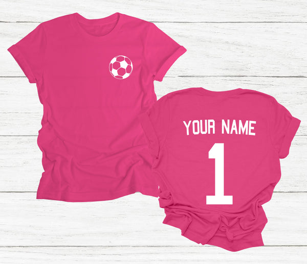 Personalised Kids Football Name And Number T-Shirt