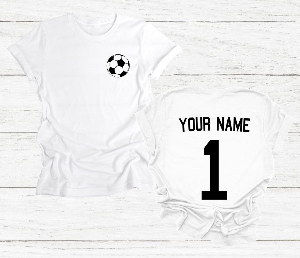 Get trendy with Personalised Kids Football Name And Number T-Shirt - T-Shirt available at DizzyKitten. Grab yours for £9.99 today!