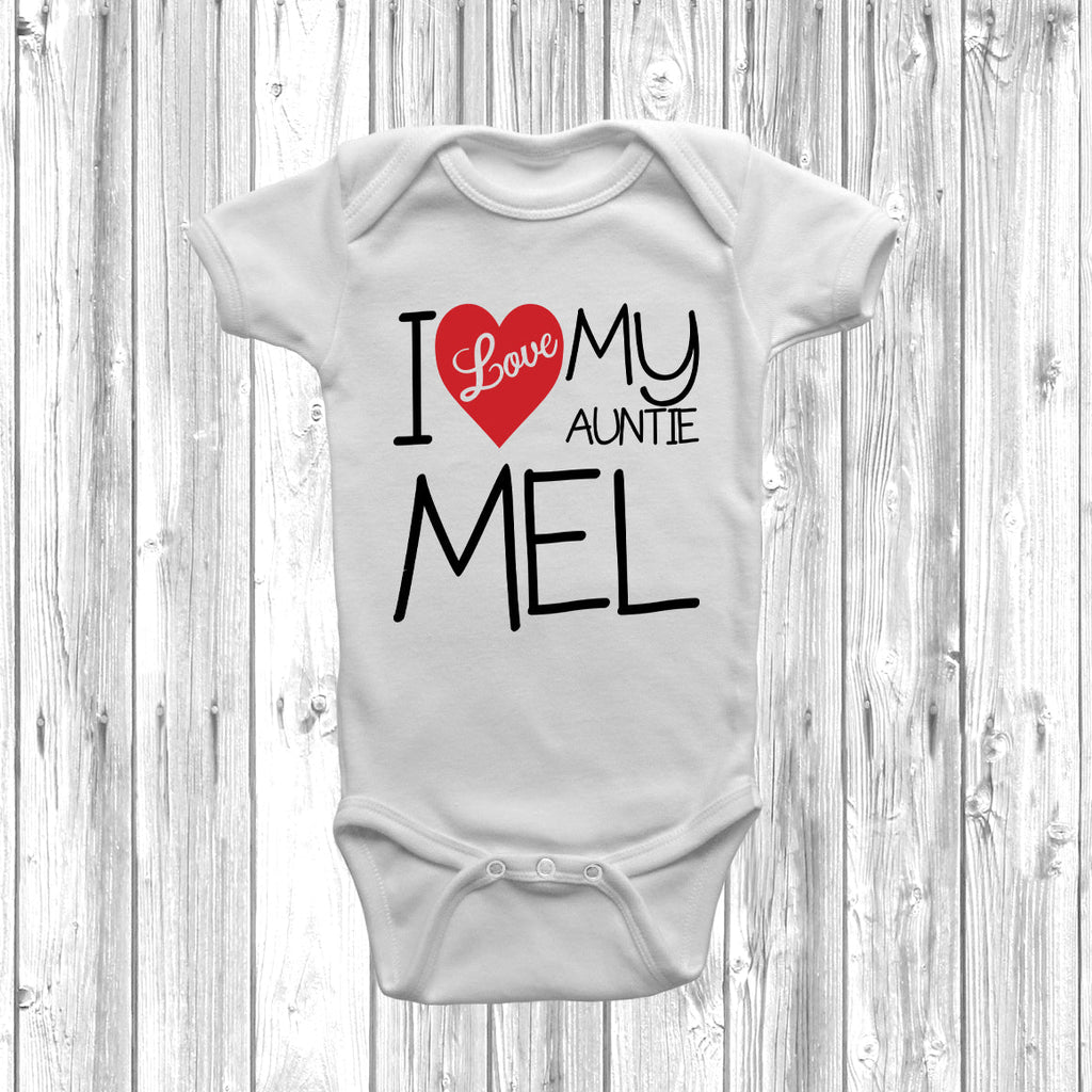 Get trendy with Personalised I Love My Auntie Baby Grow - Baby Grow available at DizzyKitten. Grab yours for £7.95 today!