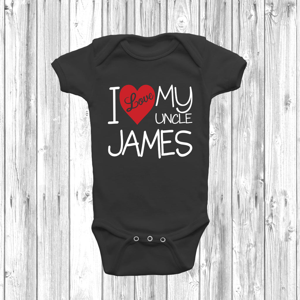 Get trendy with Personalised I Love My Uncle Baby Grow - Baby Grow available at DizzyKitten. Grab yours for £7.95 today!