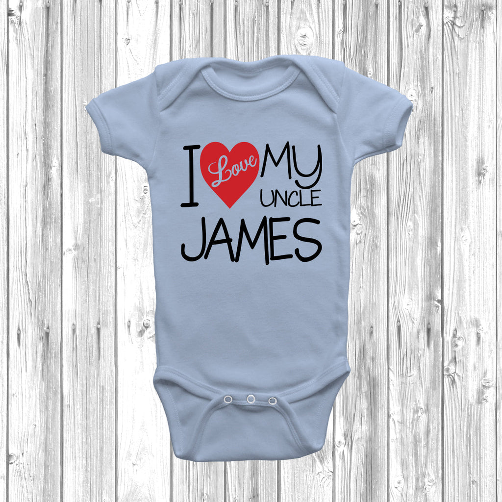 Get trendy with Personalised I Love My Uncle Baby Grow - Baby Grow available at DizzyKitten. Grab yours for £8.45 today!