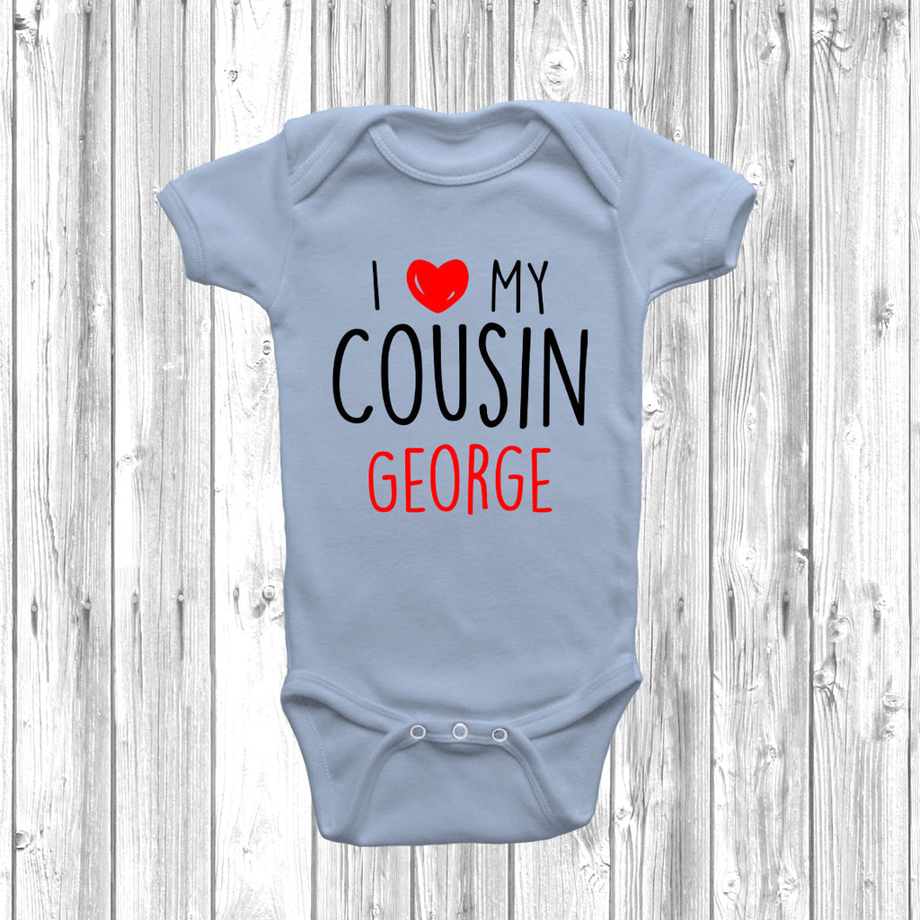 Get trendy with Personalised I Love My Cousin Baby Grow - Baby Grow available at DizzyKitten. Grab yours for £7.95 today!