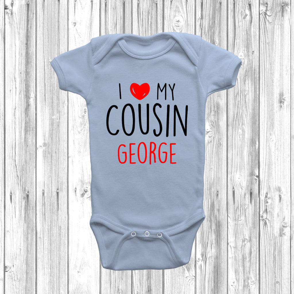 Get trendy with Personalised I Love My Cousin Baby Grow - Baby Grow available at DizzyKitten. Grab yours for £8.45 today!