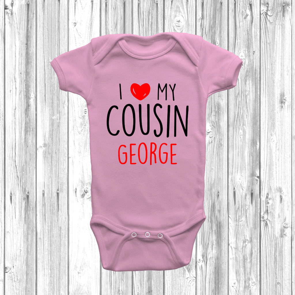 Get trendy with Personalised I Love My Cousin Baby Grow - Baby Grow available at DizzyKitten. Grab yours for £7.95 today!