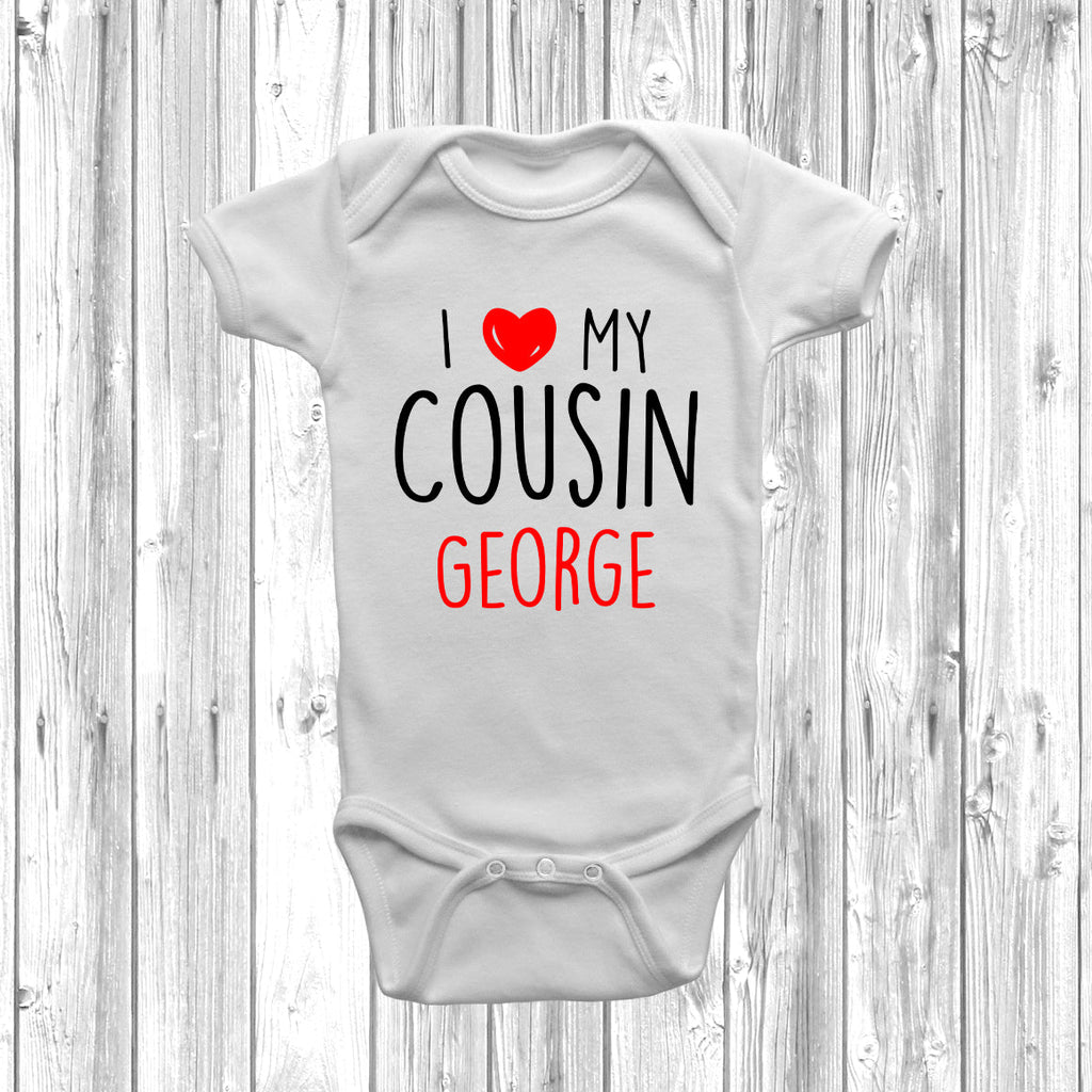 Get trendy with Personalised I Love My Cousin Baby Grow - Baby Grow available at DizzyKitten. Grab yours for £7.95 today!