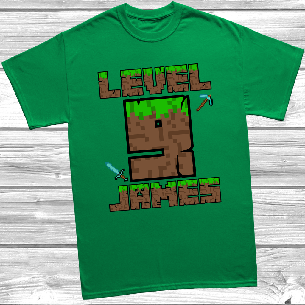 Personalised “I’m 9 Today” pixel brick t-shirt