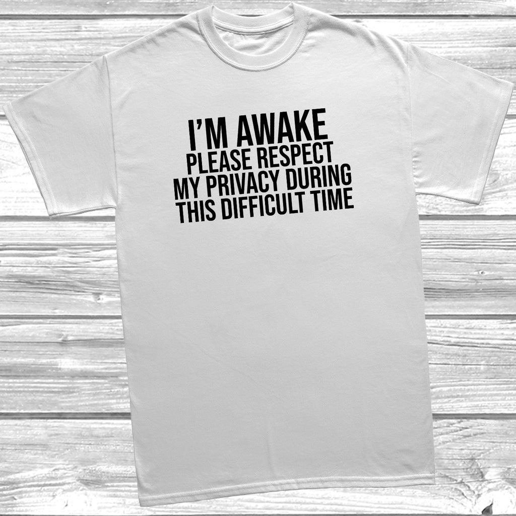 Black funny sarcastic t-shirt with privacy slogan