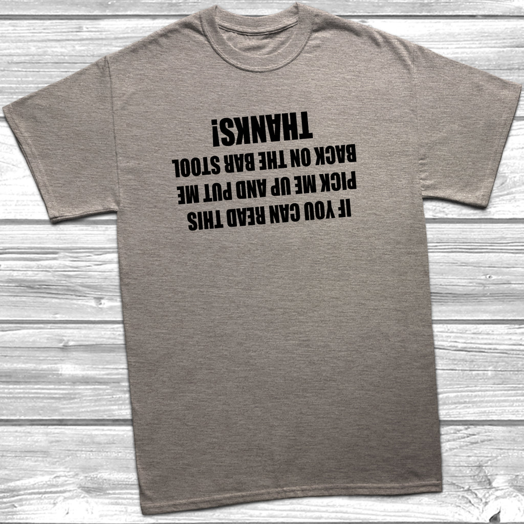 Black funny drinking t-shirt with pub joke
