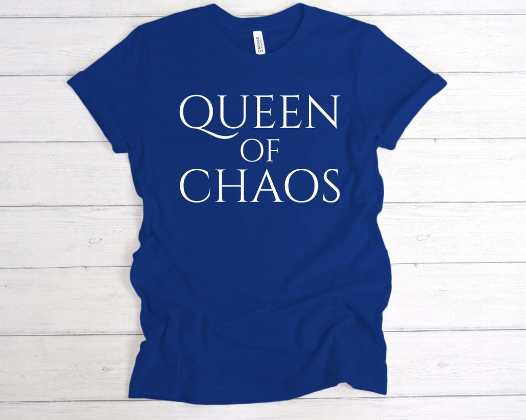 Get trendy with Queen Of Chaos T-Shirt - T-Shirt available at DizzyKitten. Grab yours for £12.99 today!
