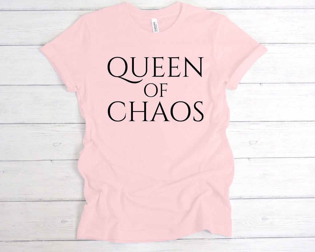 Get trendy with Queen Of Chaos T-Shirt - T-Shirt available at DizzyKitten. Grab yours for £12.99 today!