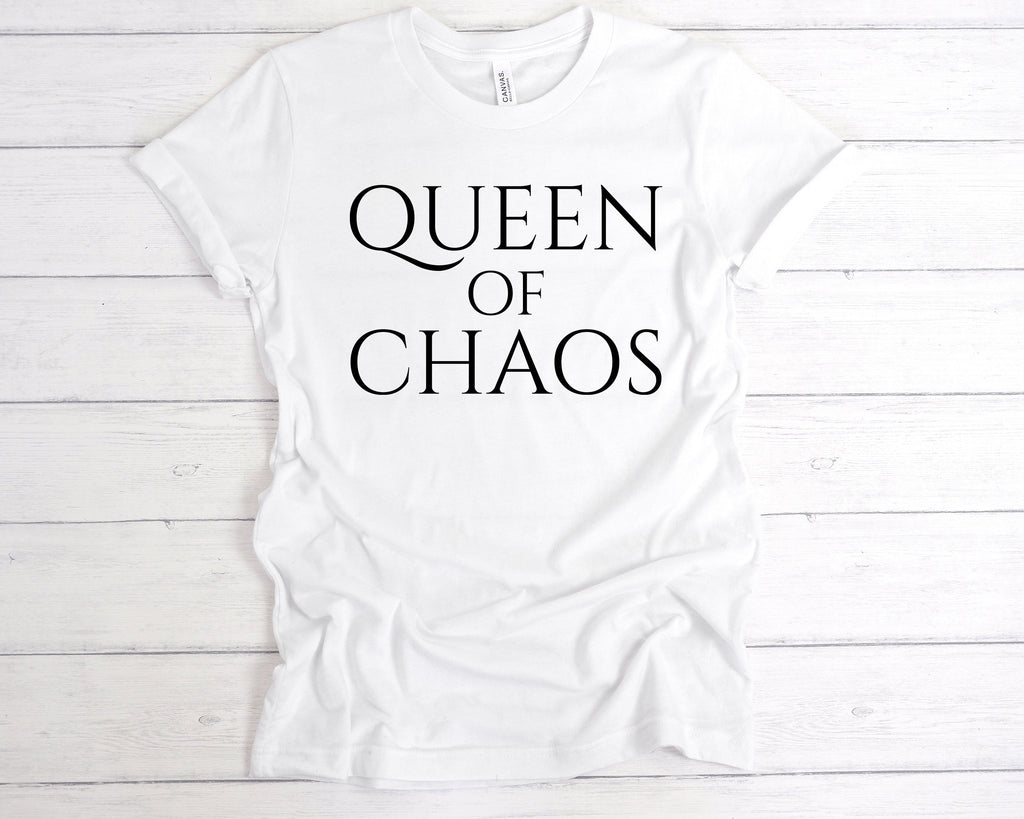 Get trendy with Queen Of Chaos T-Shirt - T-Shirt available at DizzyKitten. Grab yours for £12.99 today!