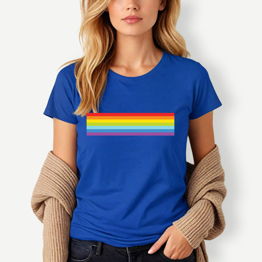 Vintage inspired rainbow tee perfect for relaxed casual outfits