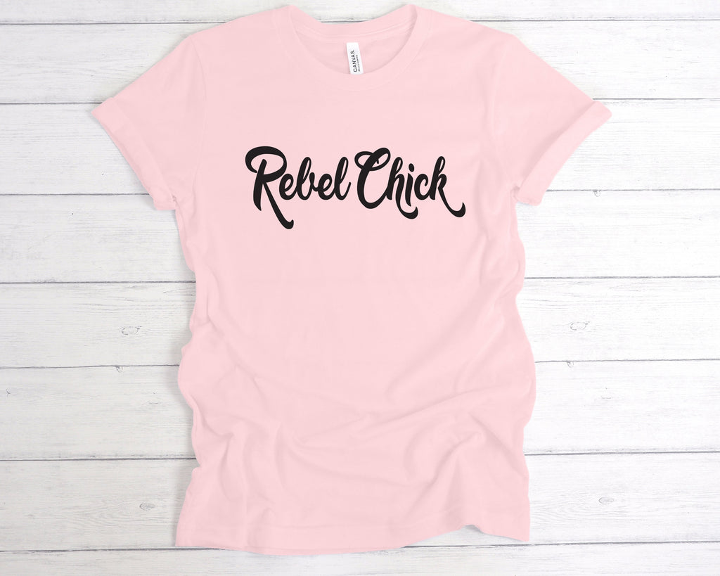 Get trendy with Rebel Chick T-Shirt - T-Shirt available at DizzyKitten. Grab yours for £12.49 today!