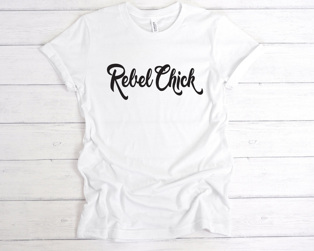 Get trendy with Rebel Chick T-Shirt - T-Shirt available at DizzyKitten. Grab yours for £12.99 today!