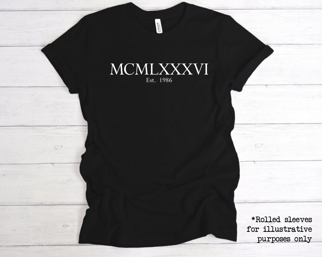 est 1986 roman numerals birthday t shirt 40th birthday gift t-shirt