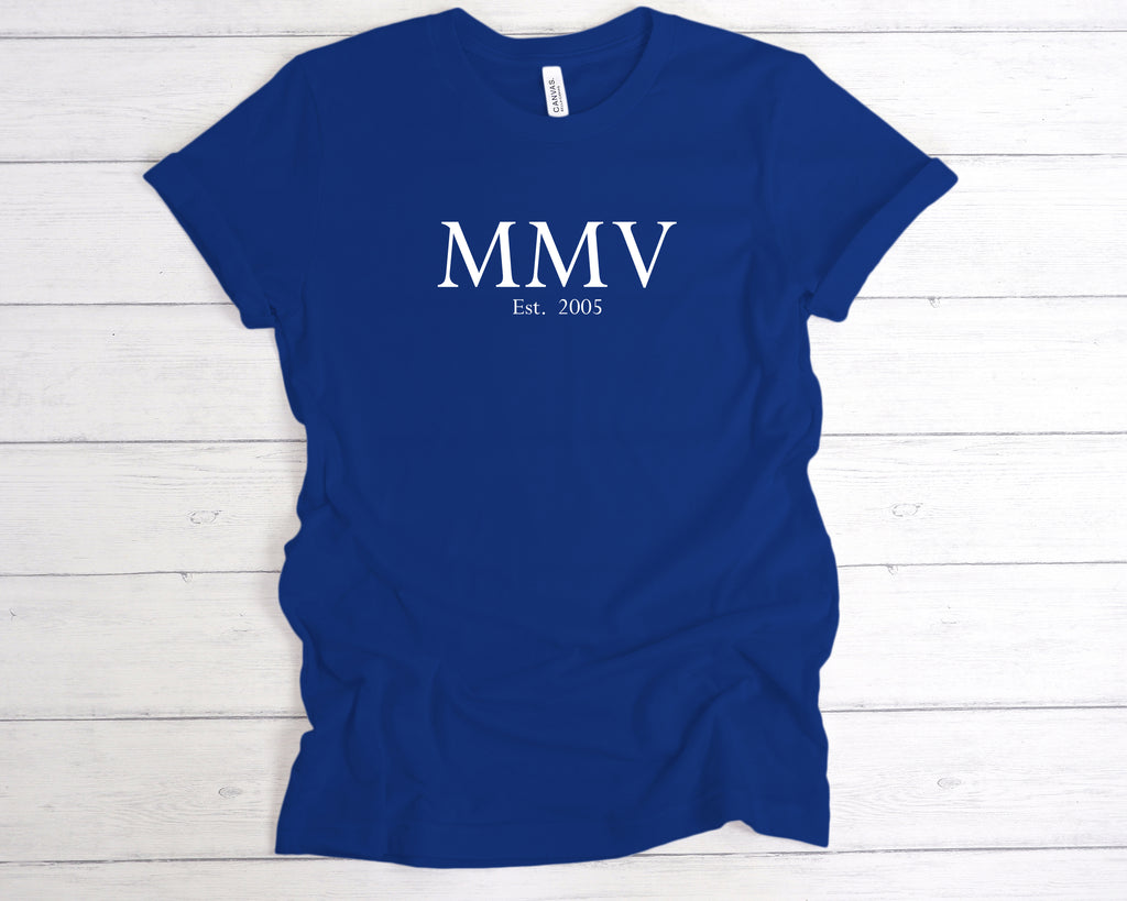minimalist 21st birthday shirt roman numerals est 2005 design