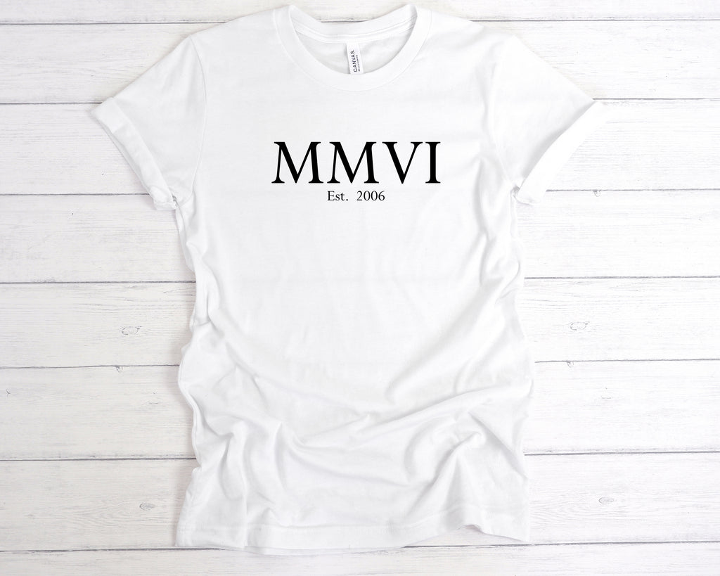 est 2006 birthday t shirt product image front view