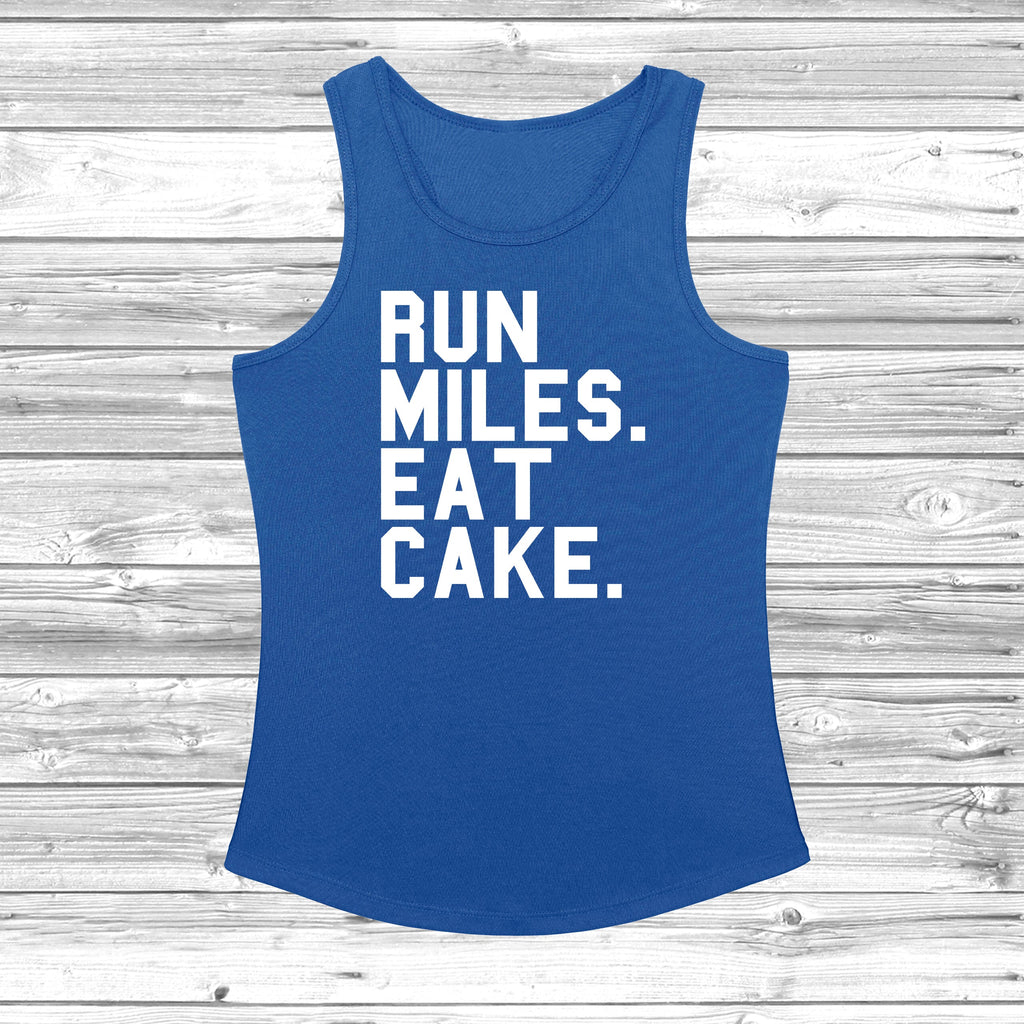 Get trendy with Run Miles Eat Cake Women's Cool Vest - Vest available at DizzyKitten. Grab yours for £11.49 today!