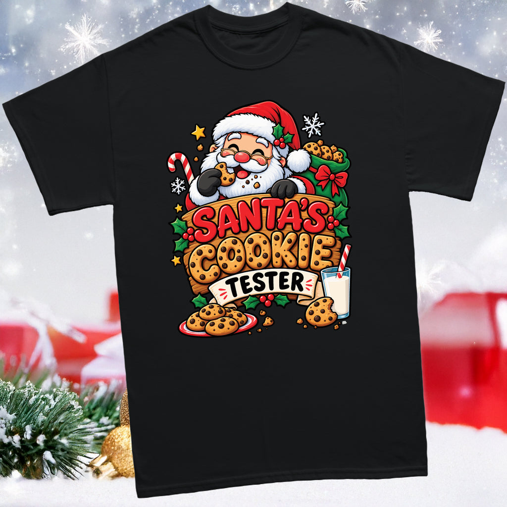 Funny children’s Christmas t-shirt Cookie Tester