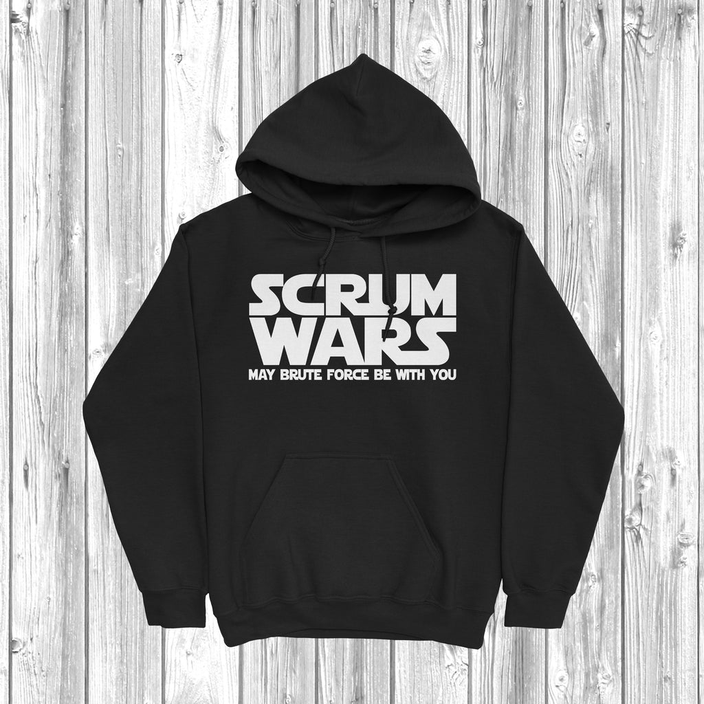 Scrum Wars hoodie – Funny rugby hoodie – rugby fan sweatshirt Black