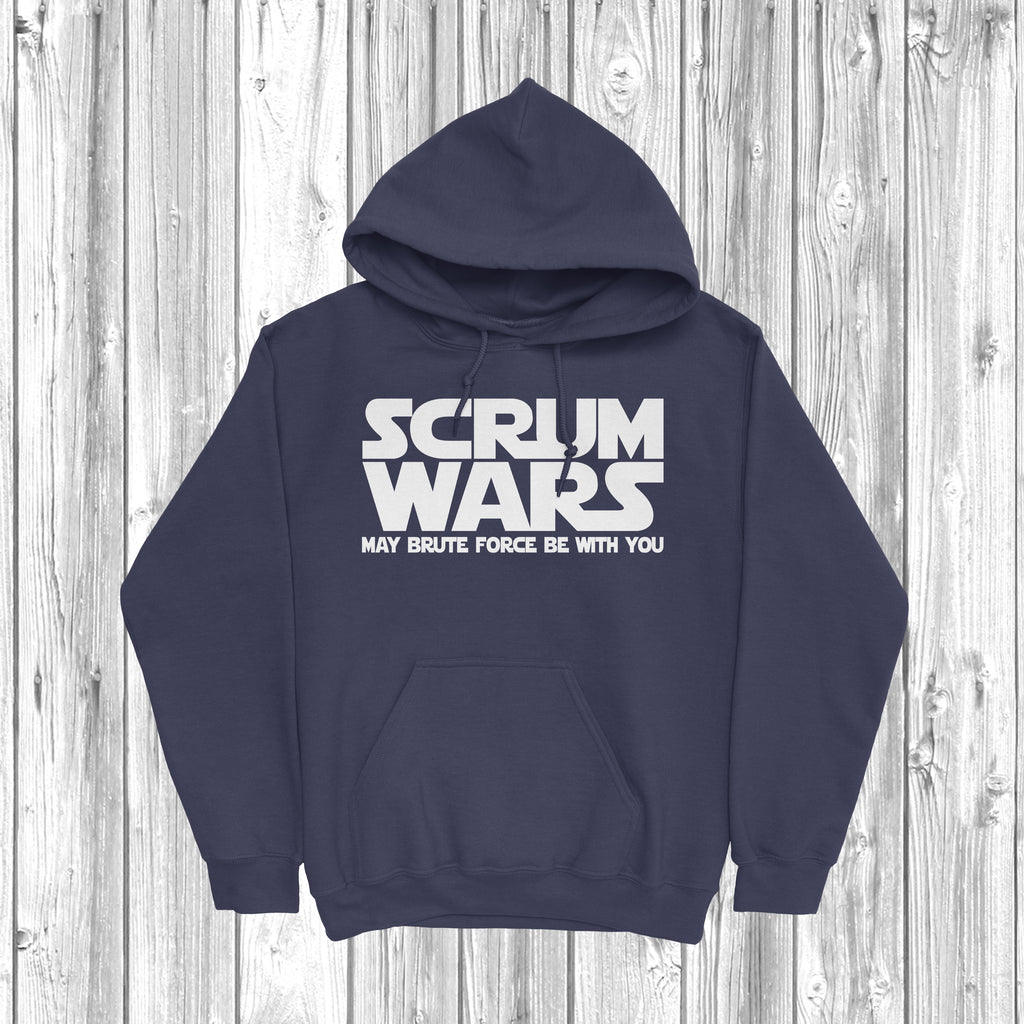 Scrum Wars hoodie – Funny rugby hoodie – rugby fan sweatshirt Oxford Navy