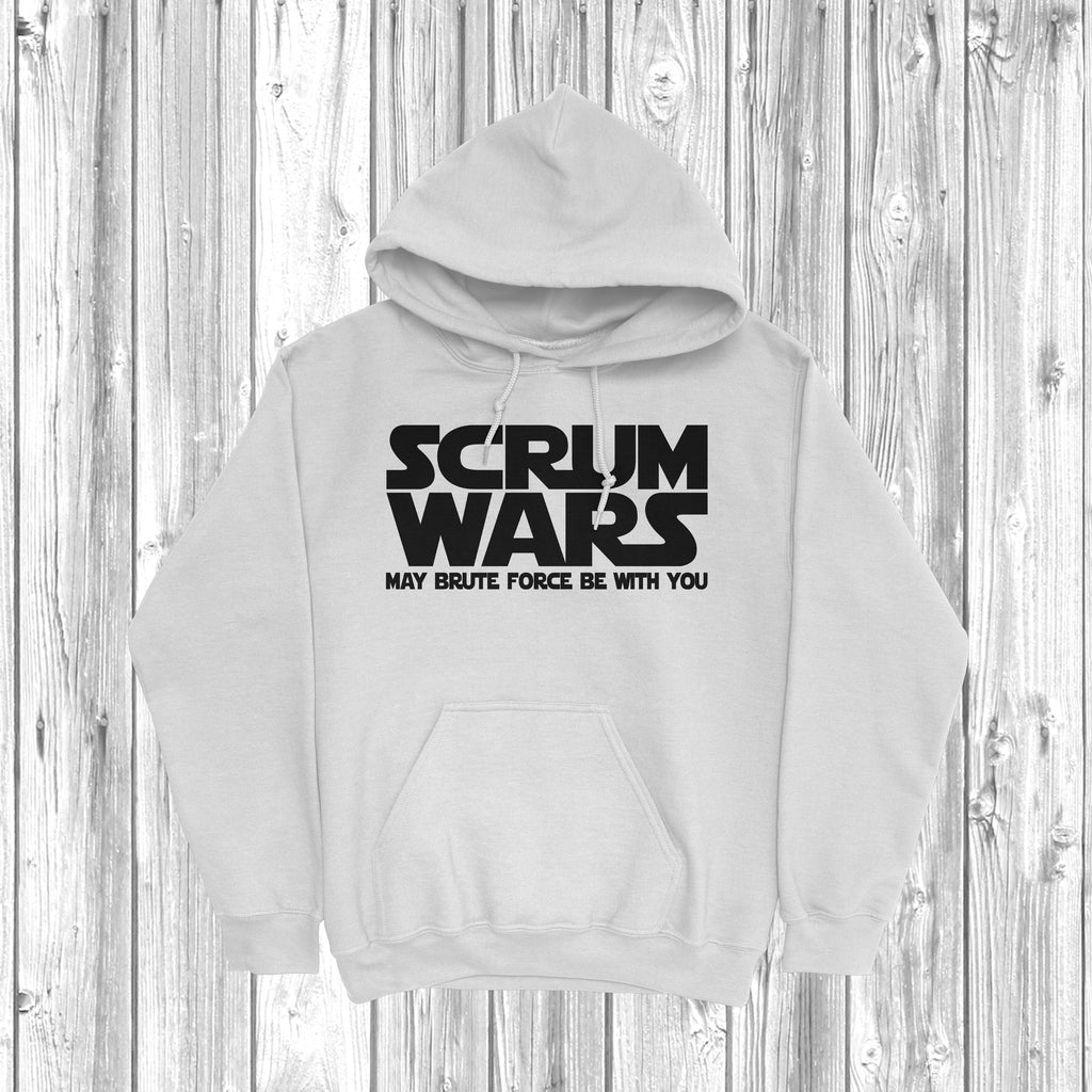 Scrum Wars hoodie – Funny rugby hoodie – rugby fan sweatshirt White