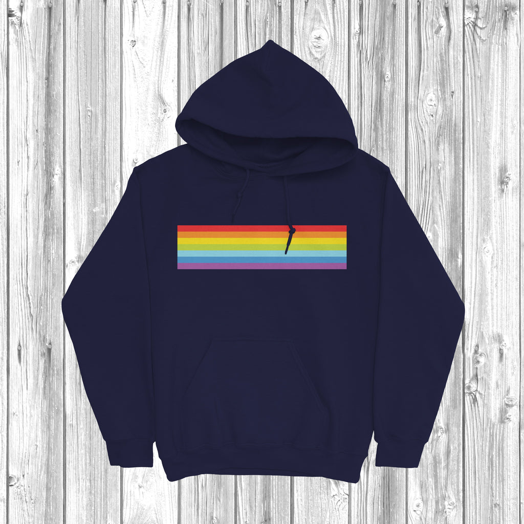 Get trendy with Rainbow Stripe Hoodie - Hoodie available at DizzyKitten. Grab yours for £27.99 today!